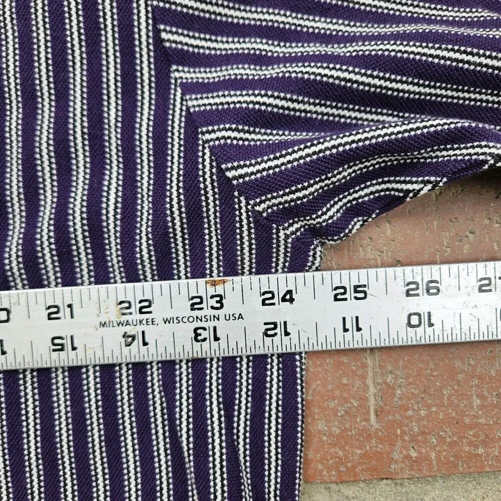 NWT Polo Sport Ralph Lauren Golf Shirt Mens XL Purple Pinstripe Long Tail